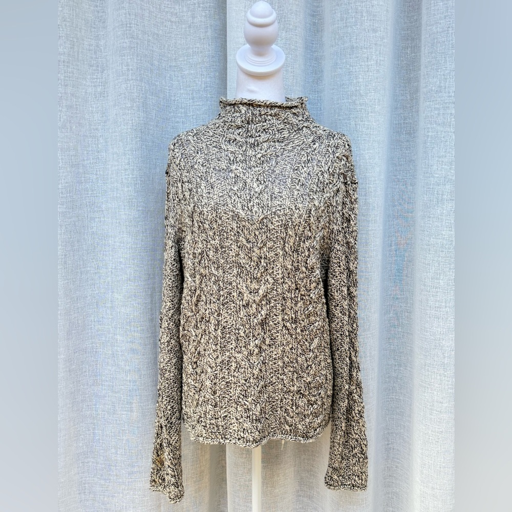 Lauren Jeans Cozy Cotton Turtleneck Knitted Sweater